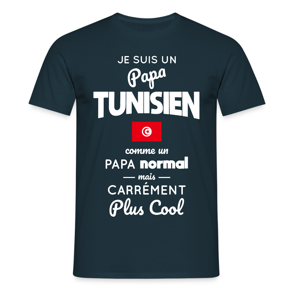 T-shirt Homme - Papa Tunisien Plus Cool - marine
