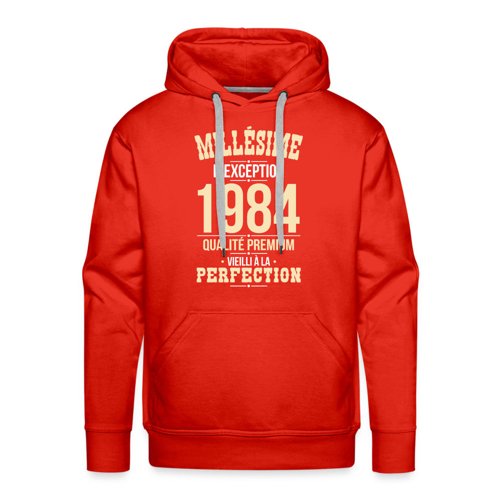 Sweat à capuche Premium Homme - Anniversaire 41 Ans - Millésime 1984 - rouge