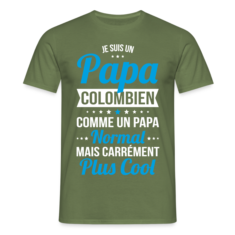 T-shirt Homme - Papa Colombien Plus Cool - vert militaire