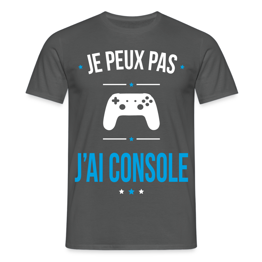 T-shirt Homme - Je peux pas j'ai Console - charbon