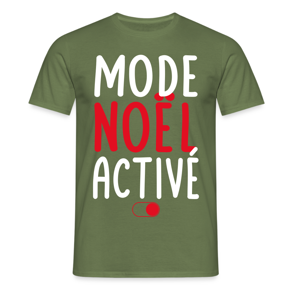 T-shirt Homme - Mode Noël activé - vert militaire