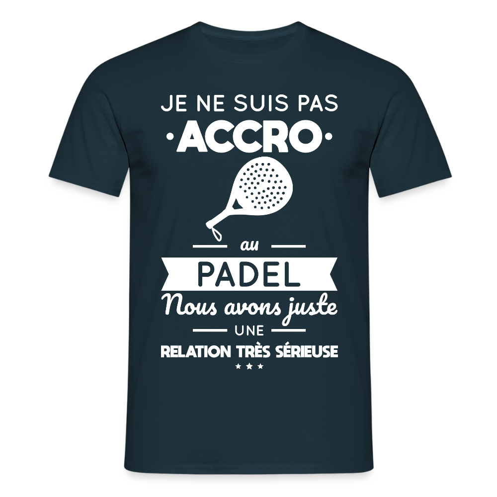 T-shirt Homme - Je Ne Suis Pas Accro Au Padel - marine