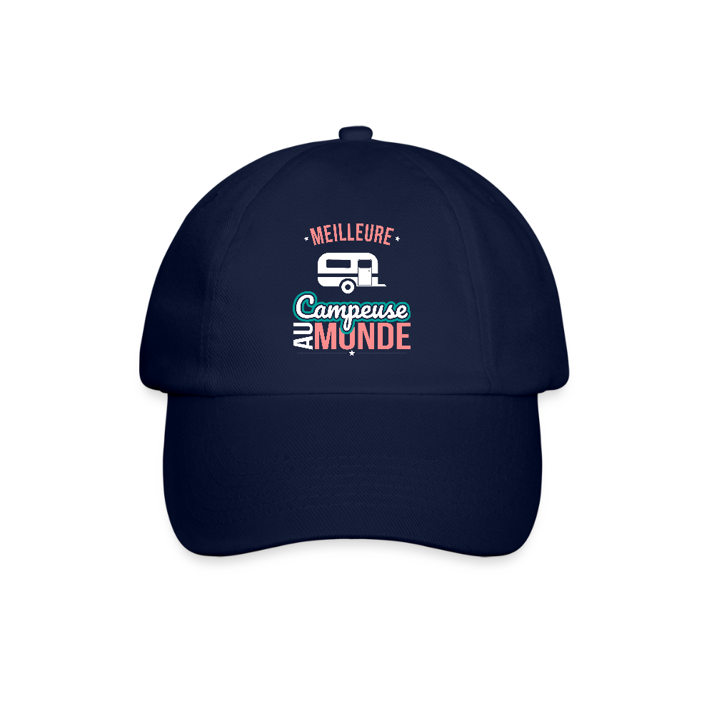 Casquette classique - Meilleure campeuse au monde - bleu/bleu