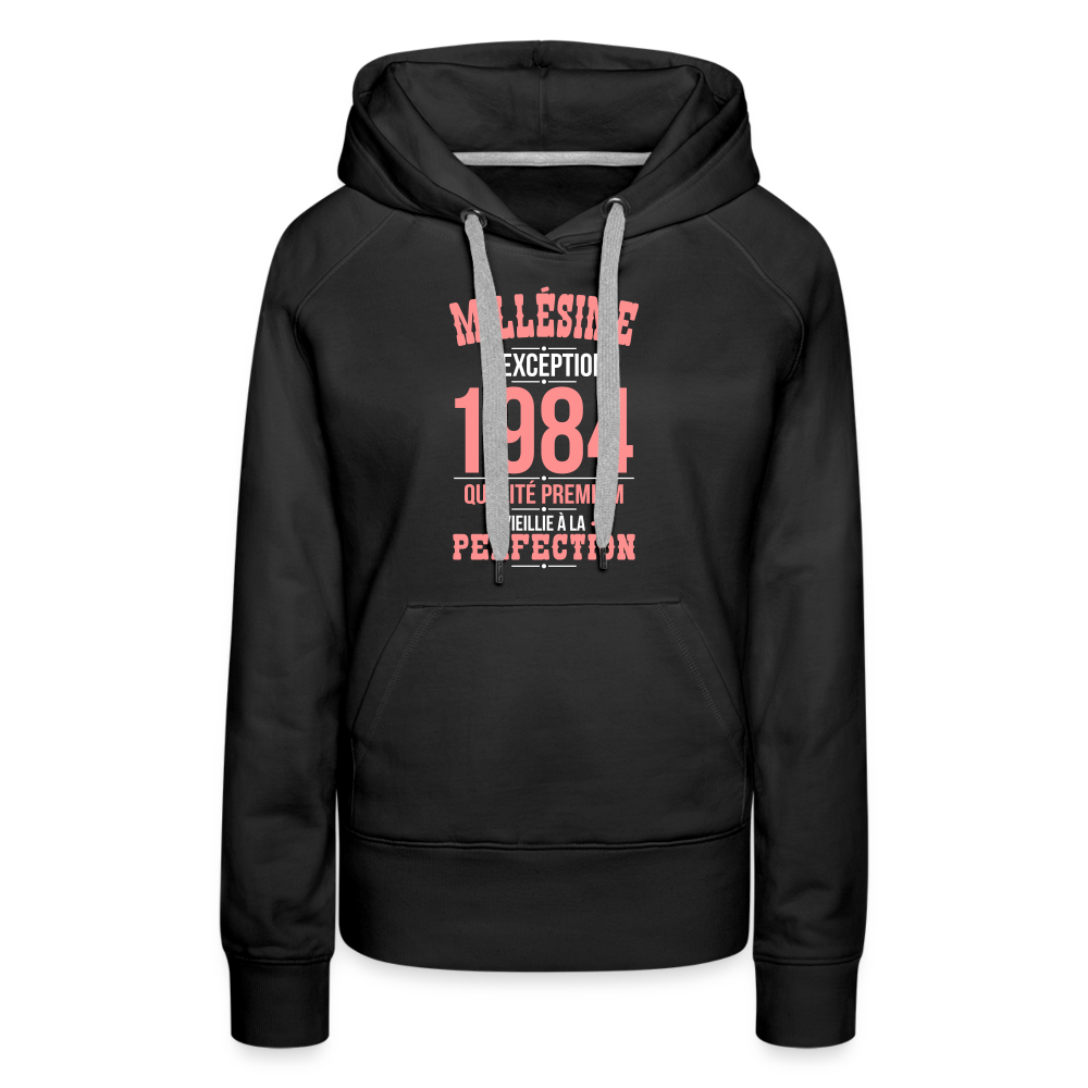 Sweat à capuche Premium Femme - Anniversaire 41 Ans - Millésime 1984 - noir