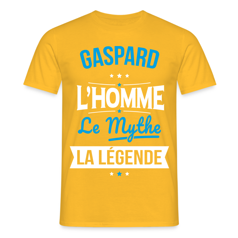 T-shirt Homme - Gaspard - l'Homme - le Mythe - la Légende - jaune