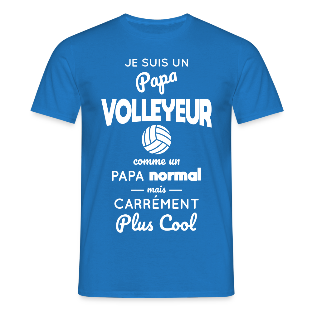 T-shirt Homme - Papa volleyeur plus cool - bleu royal