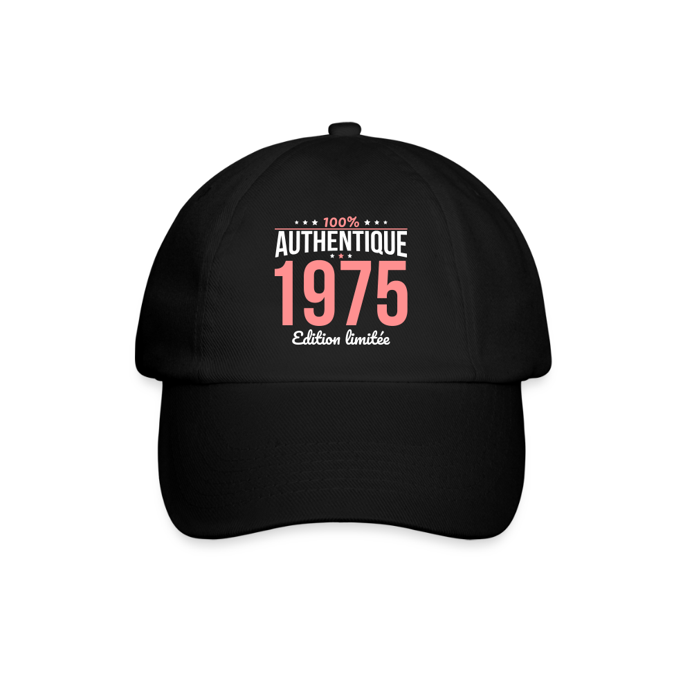 Casquette classique - Anniversaire 50 Ans - 100% Authentique 1975 - noir/noir