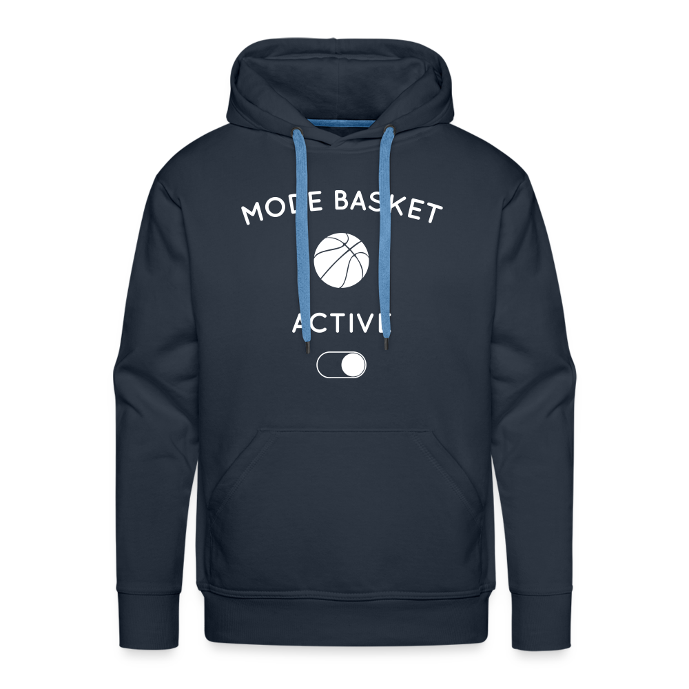 Sweat à capuche Premium Homme - Mode basket activé - marine