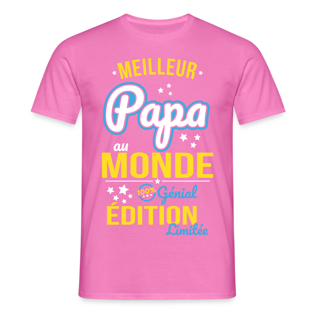 T-shirt Homme - Meilleur Papa au monde - rose