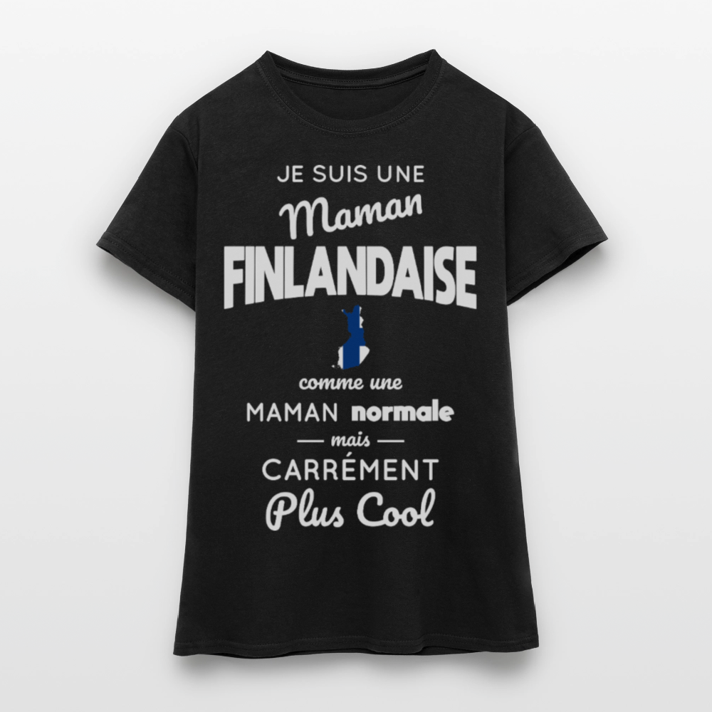 T-shirt Femme - Maman Finlandaise plus cool - noir