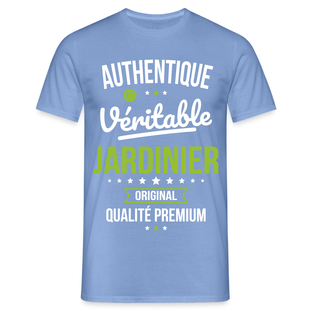 T-shirt Homme - Authentique et véritable Jardinier - carolina blue
