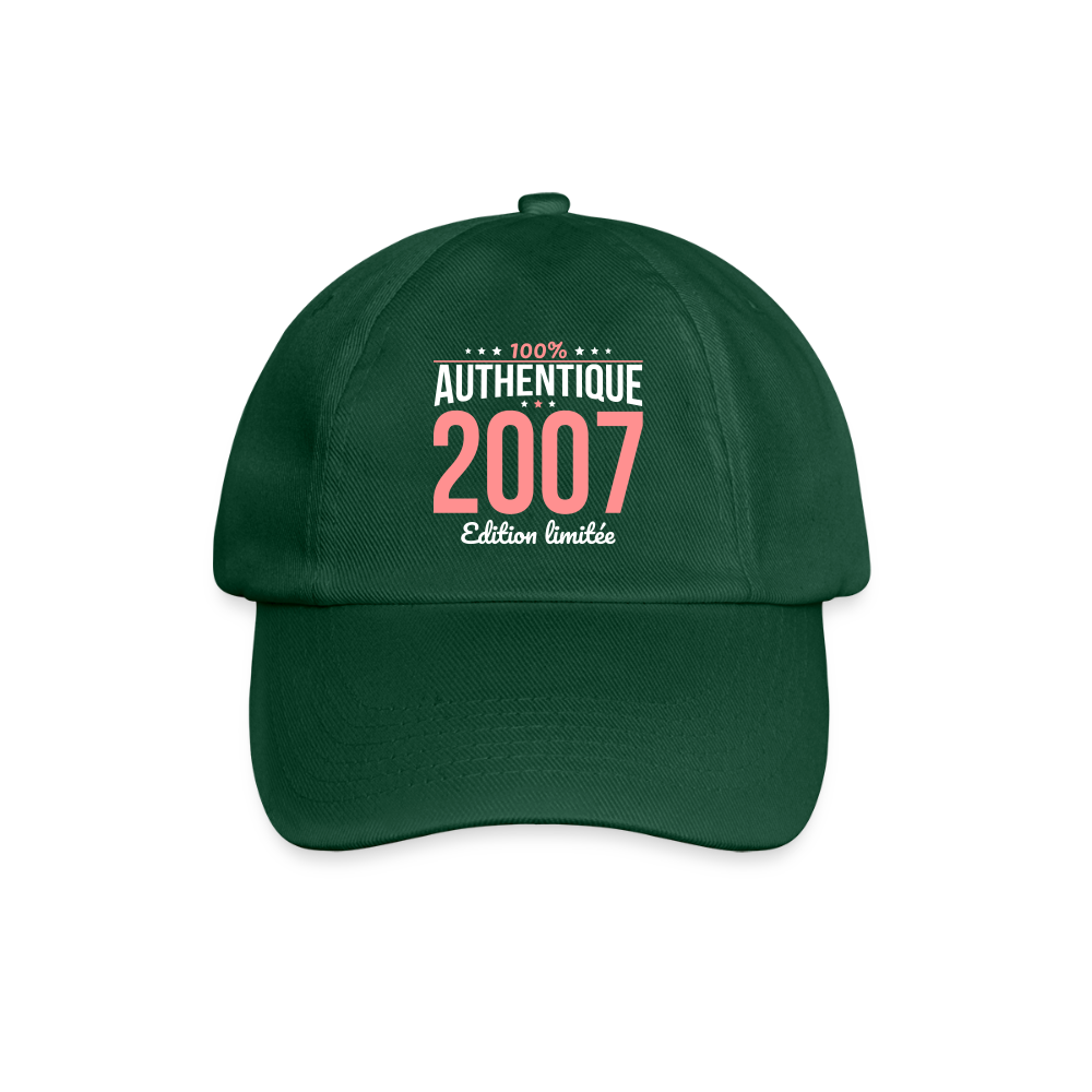 Casquette classique - Anniversaire 18 Ans - 100% Authentique 2007 - vert bouteille