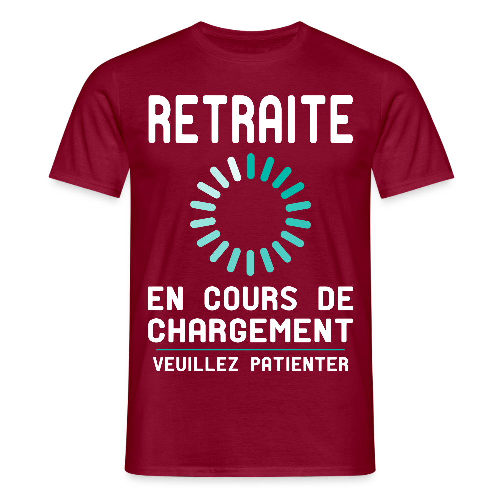 T-shirt Homme - Retraite en cours de chargement - rouge brique