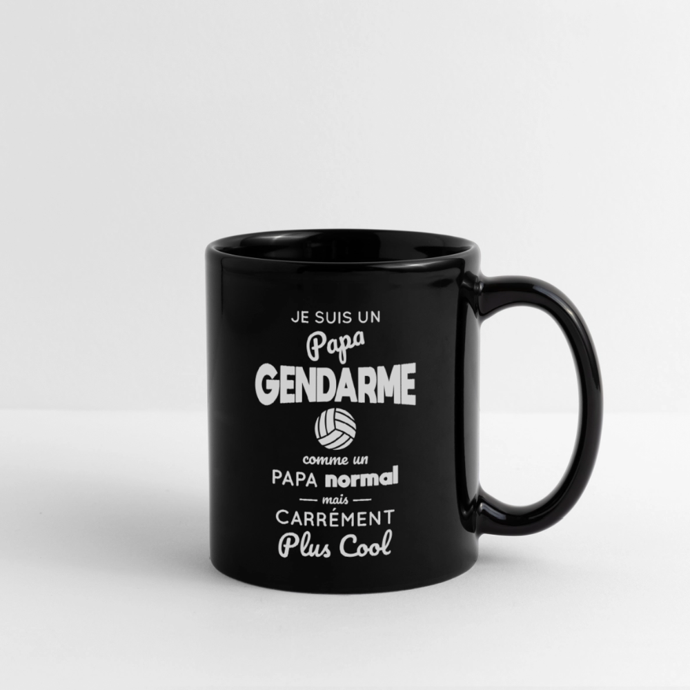 Mug uni - Papa gendarme plus cool - noir