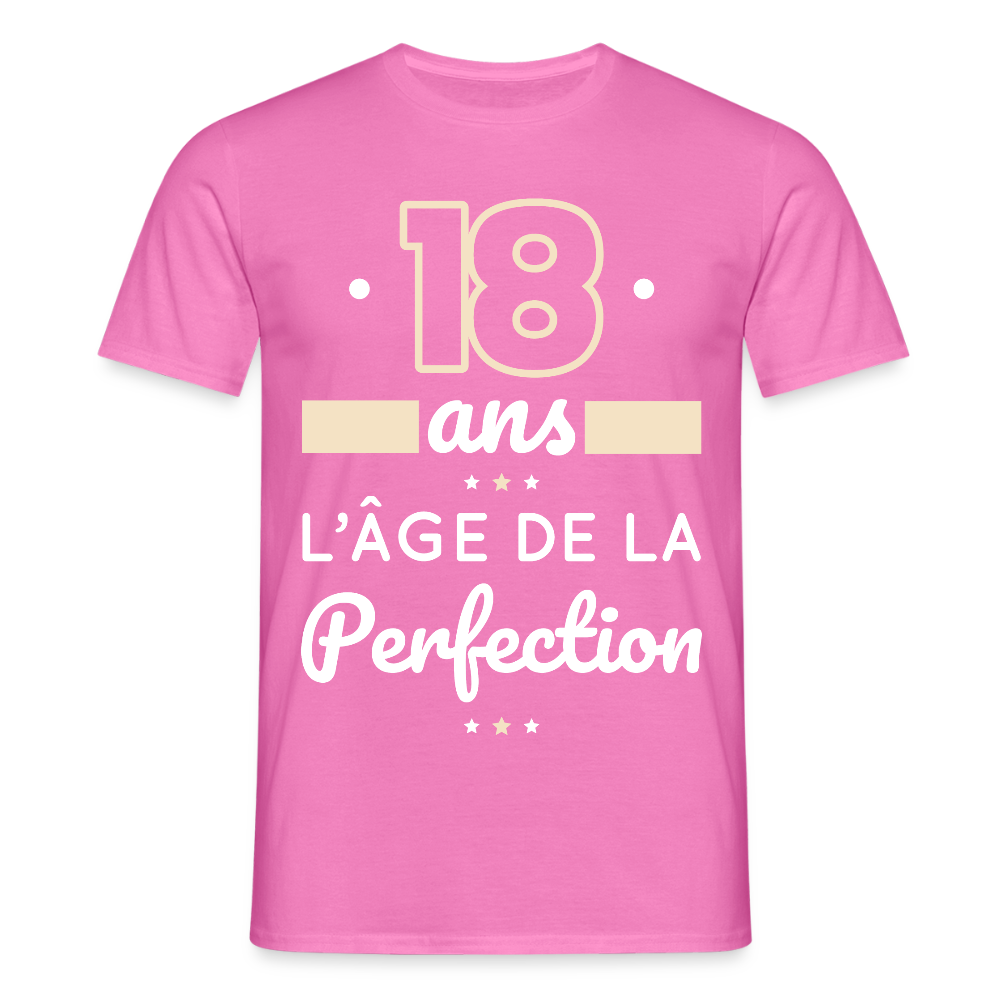 T-shirt Homme - 18 ans l'âge de la perfection - rose