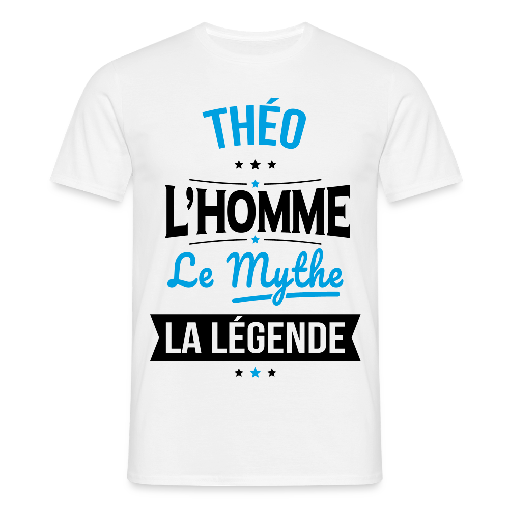 T-shirt Homme - Théo - l'Homme - le Mythe - la Légende - blanc