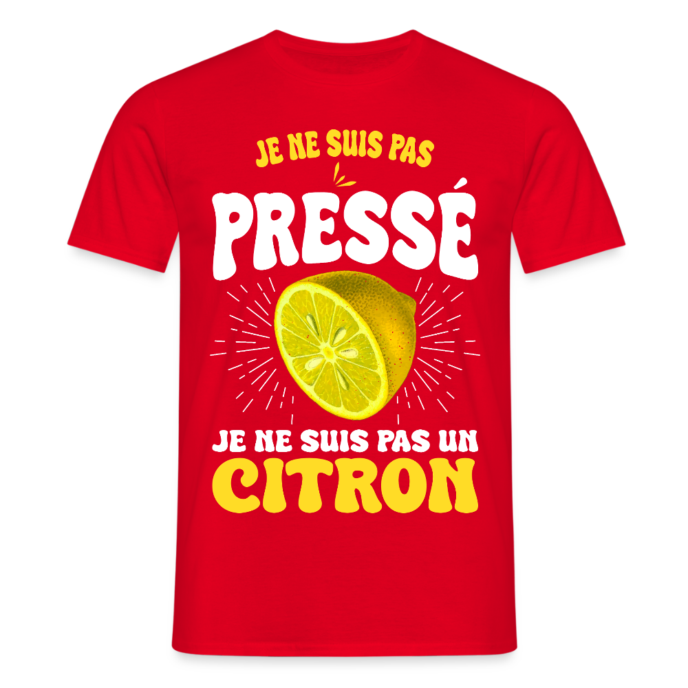 T-shirt Homme - Je ne suis pas un citron - rouge