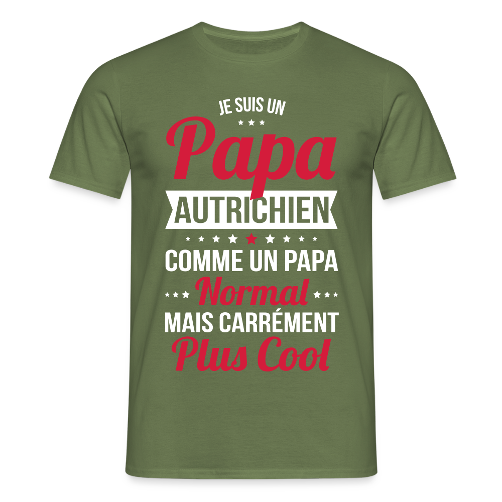 T-shirt Homme - Papa Autrichien Plus Cool - vert militaire
