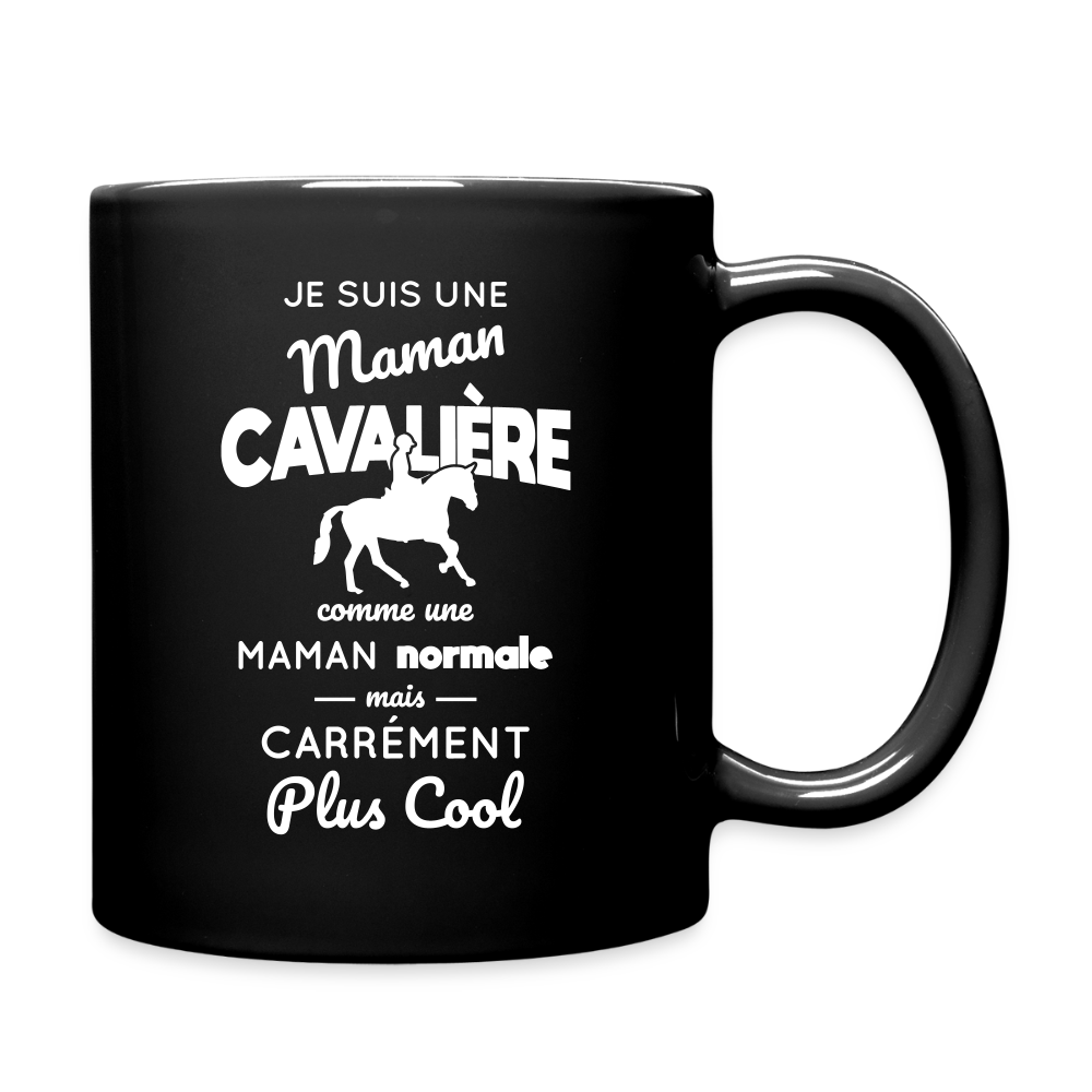 Mug uni - Maman cavalière plus cool - noir