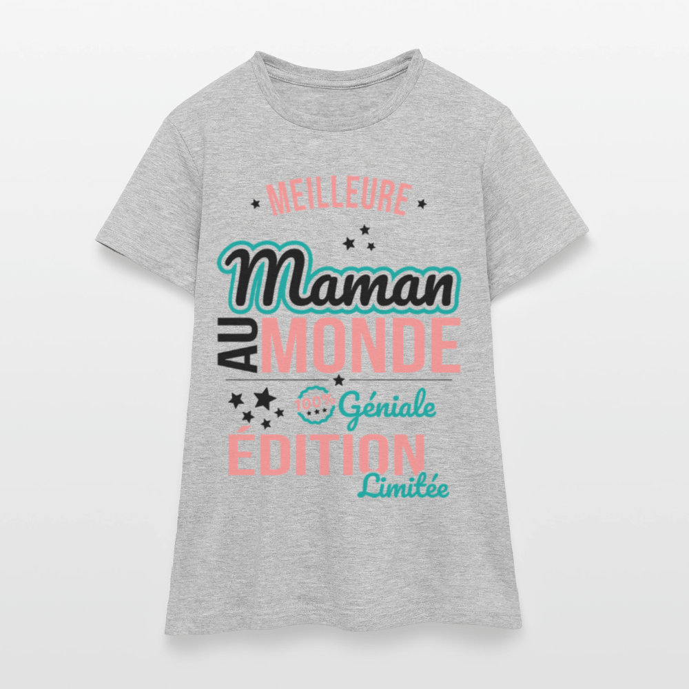 T-shirt Femme - Meilleure Maman au monde - gris chiné