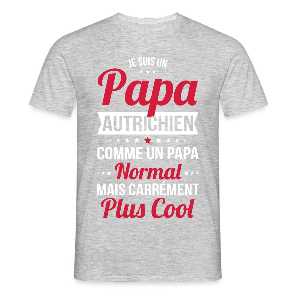 T-shirt Homme - Papa Autrichien Plus Cool - gris chiné