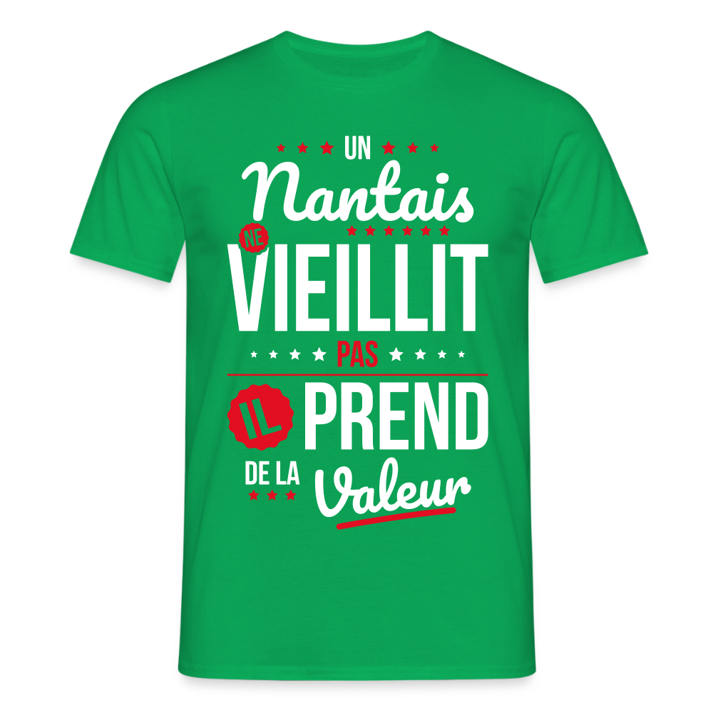 T-shirt Homme - Un Nantais ne vieillit pas - vert