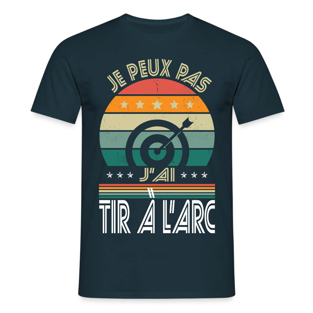 T-shirt Homme - Je peux pas j'ai tir à l'arc - marine