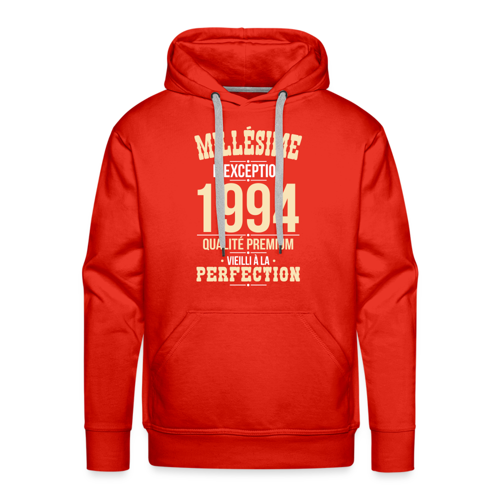 Sweat à capuche Premium Homme - Anniversaire 31 Ans - Millésime 1994 - rouge
