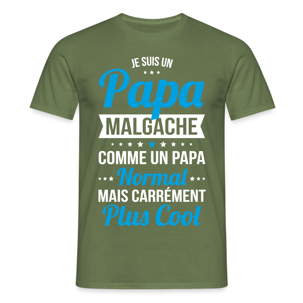 T-shirt Homme - Papa Malgache Plus Cool - vert militaire