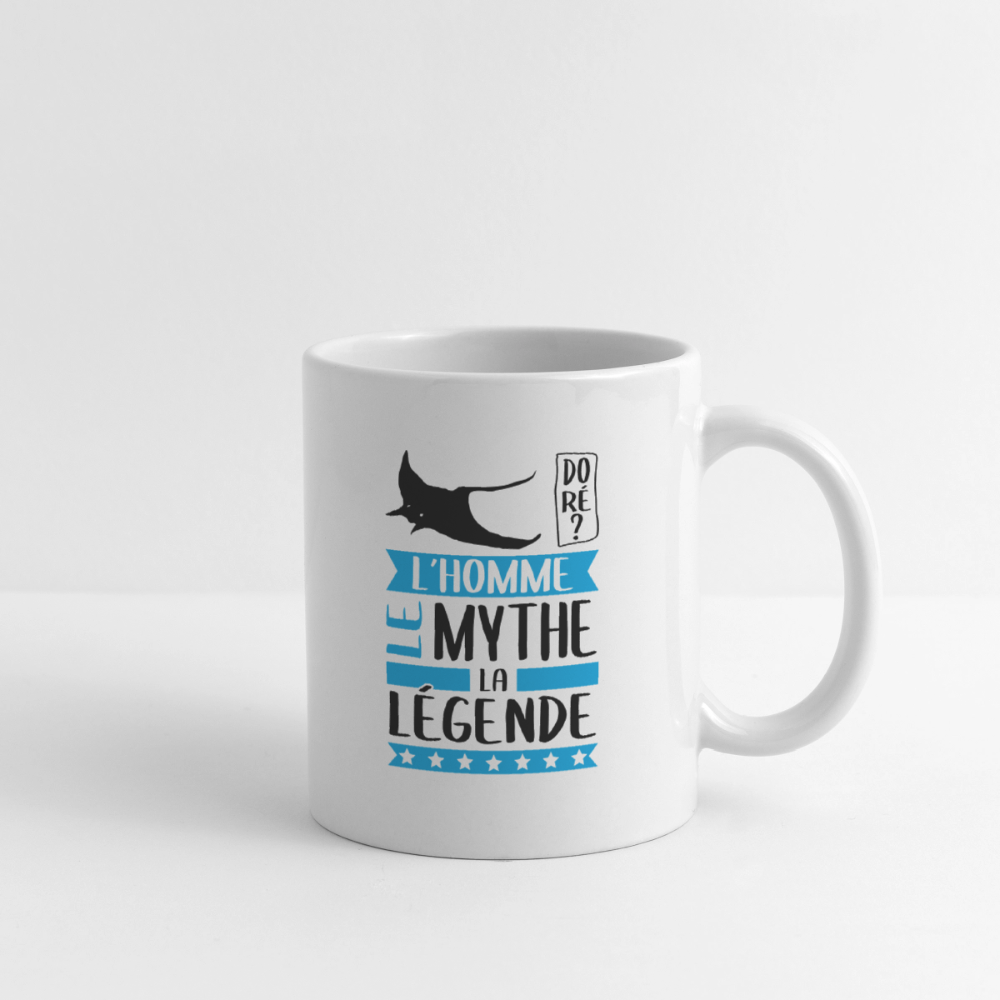 Mug blanc Rémi rébus – L’homme, le mythe, la légende - blanc
