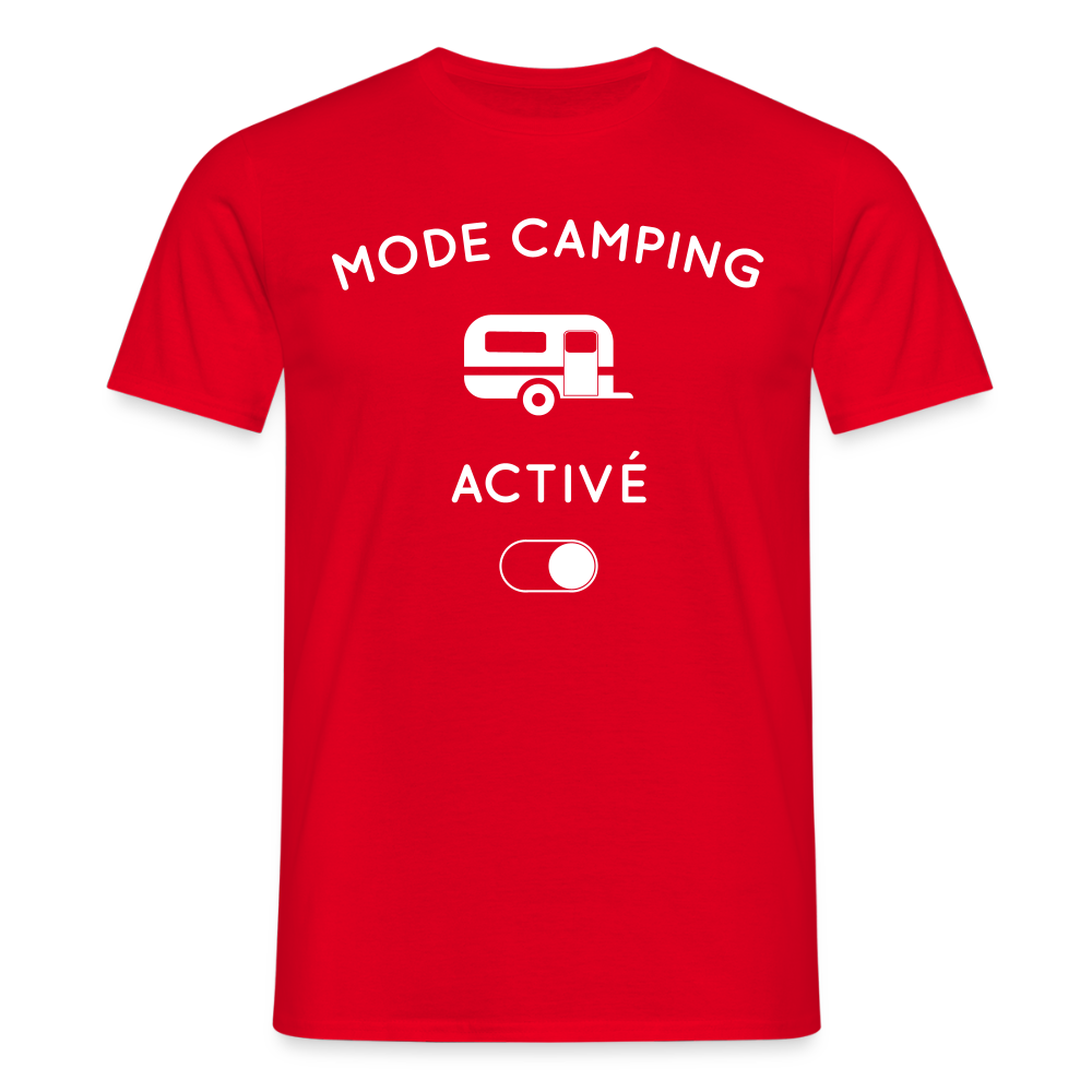 T-shirt Homme - Mode camping activé - rouge