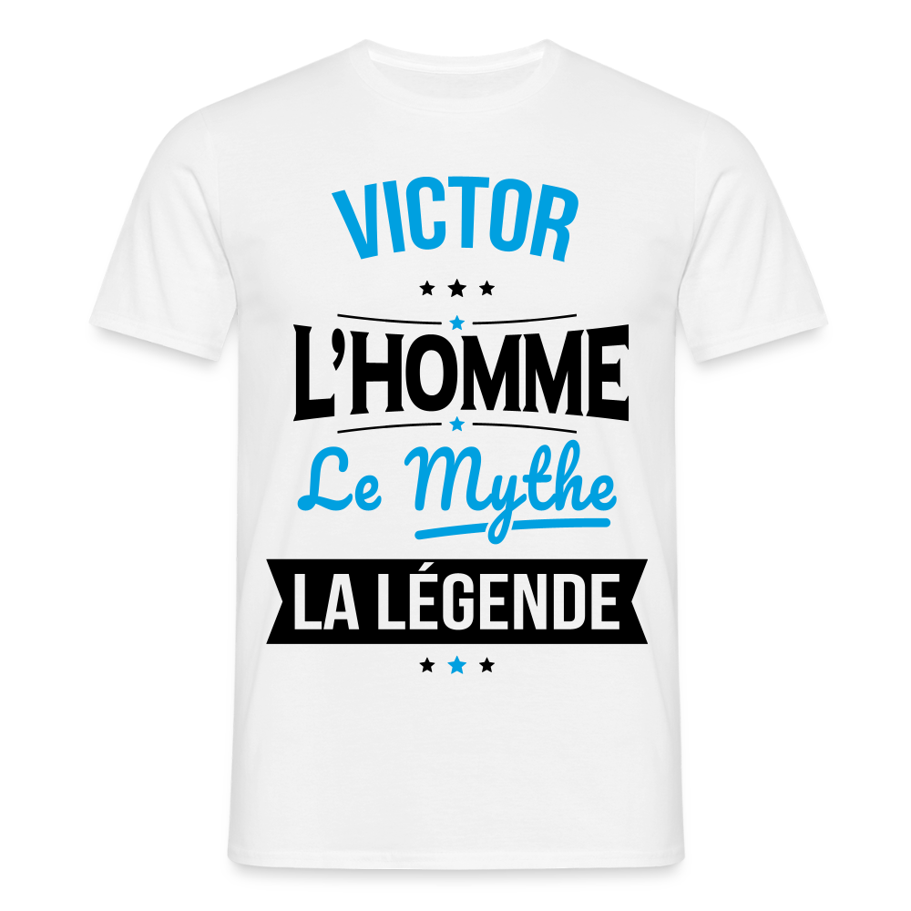 T-shirt Homme - Victor - l'Homme - le Mythe - la Légende - blanc