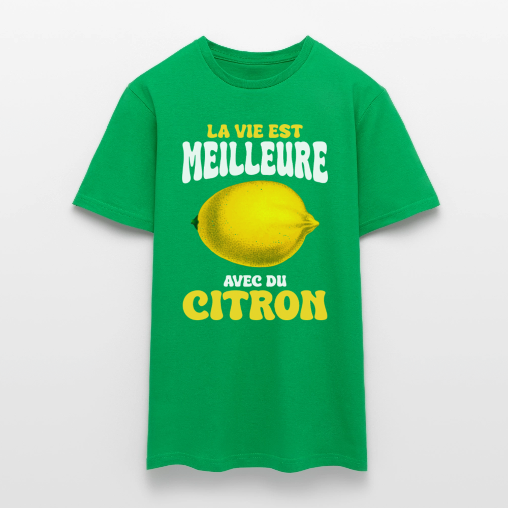 T-shirt Homme - La vie est meilleure avec du citron - vert