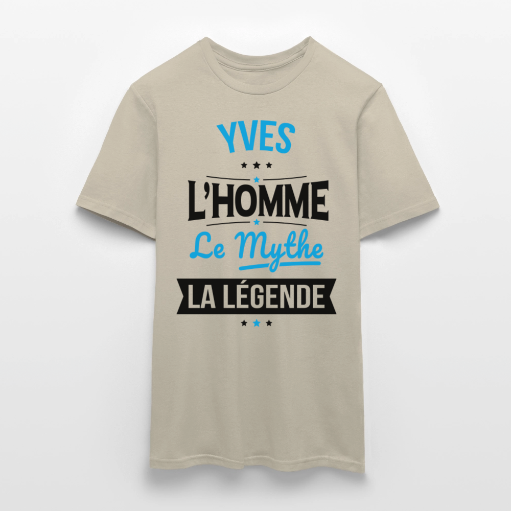 T-shirt Homme - Yves - l'Homme - le Mythe - la Légende - beige sable