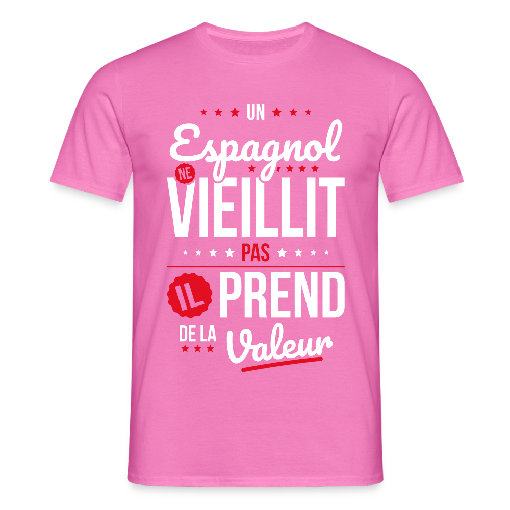 T-shirt Homme - Un Espagnol ne vieillit pas - rose