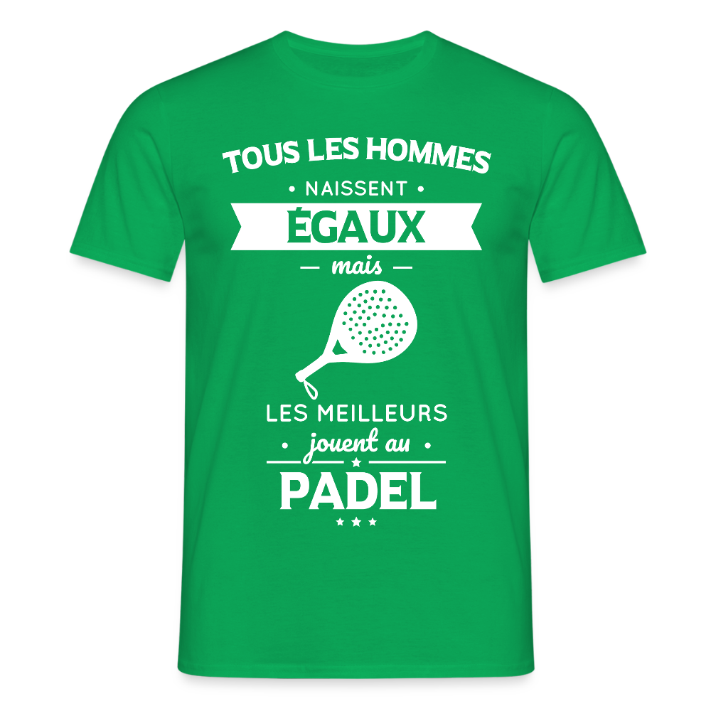 T-shirt Homme - Les Meilleurs Jouent Au Padel - vert