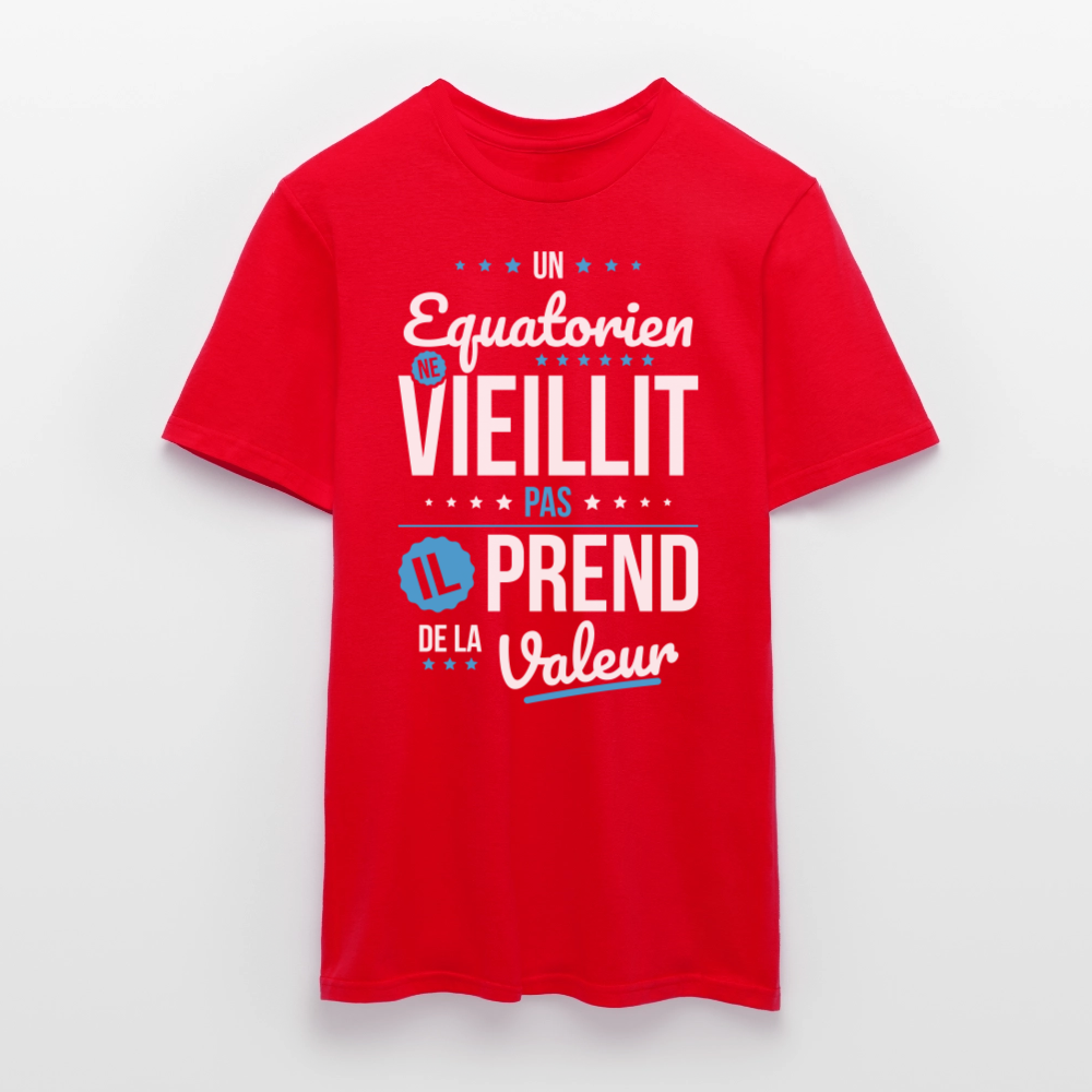 T-shirt Homme - Un Equatorien ne vieillit pas - rouge