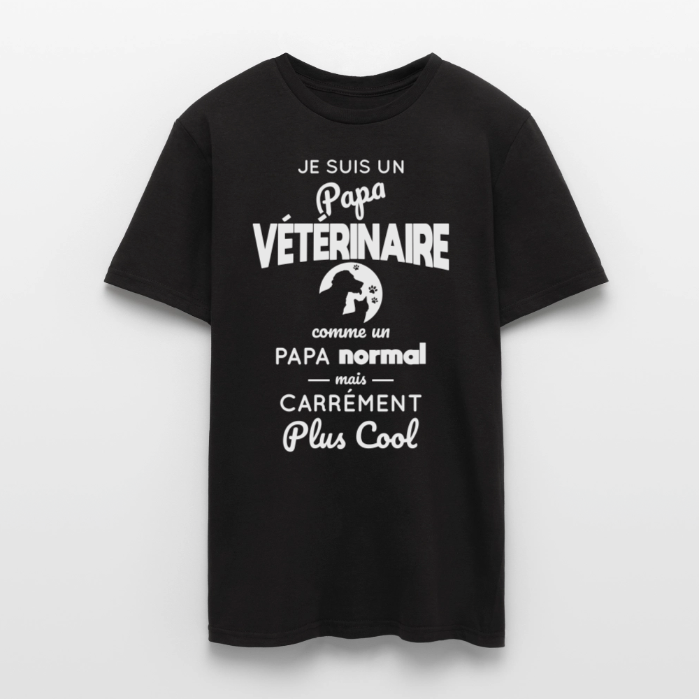 T-shirt Homme - Papa vétérinaire plus cool - noir