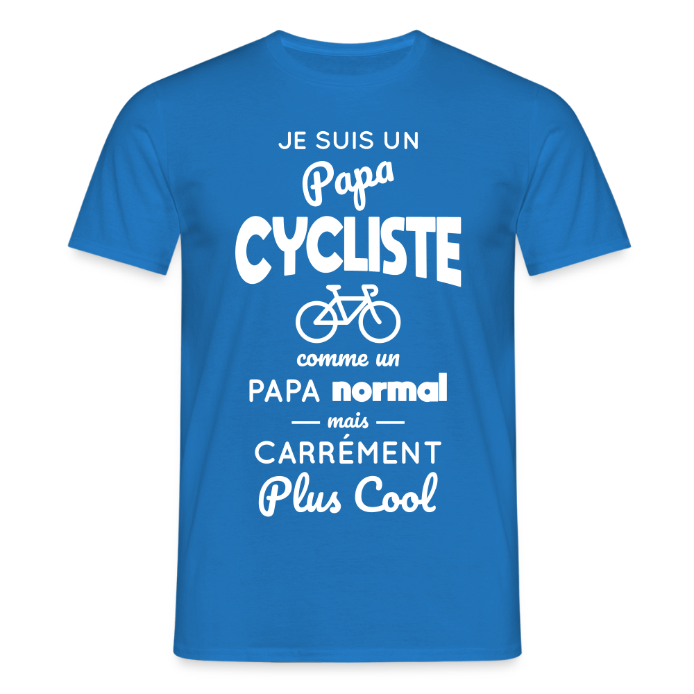 T-shirt Homme - Papa cycliste plus cool - bleu royal