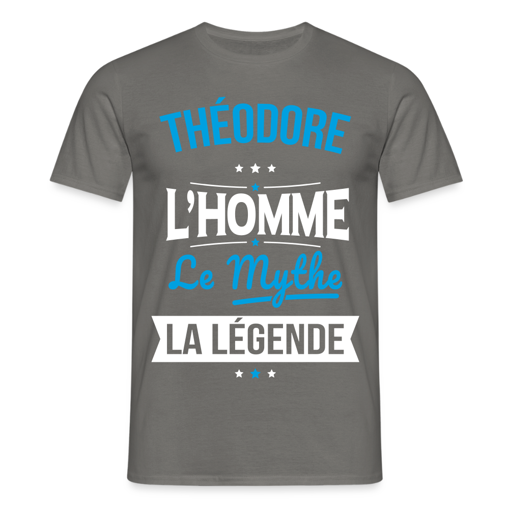 T-shirt Homme - Théodore - l'Homme - le Mythe - la Légende - gris graphite