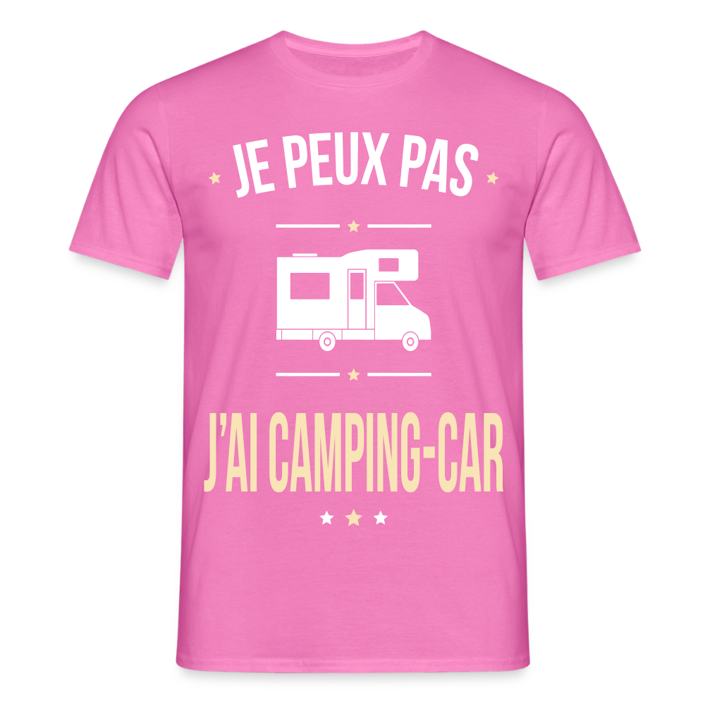 T-shirt Homme - Je peux pas j'ai Camping-car - rose