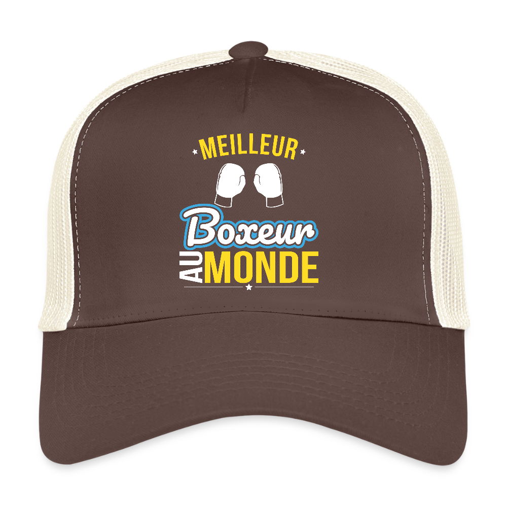 Casquette Trucker - Meilleur boxeur au monde - marron/beige