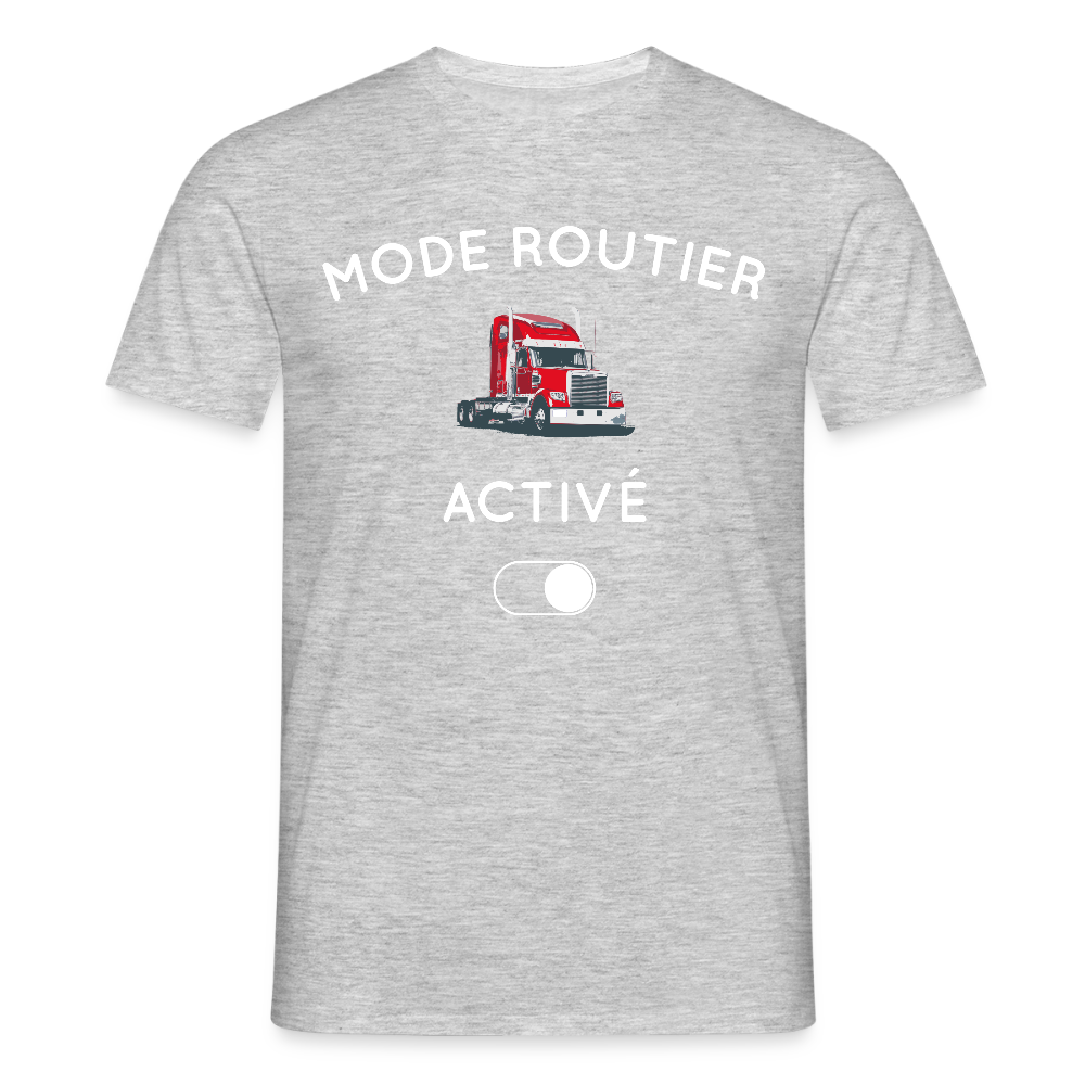 T-shirt Homme - Mode routier activé - gris chiné