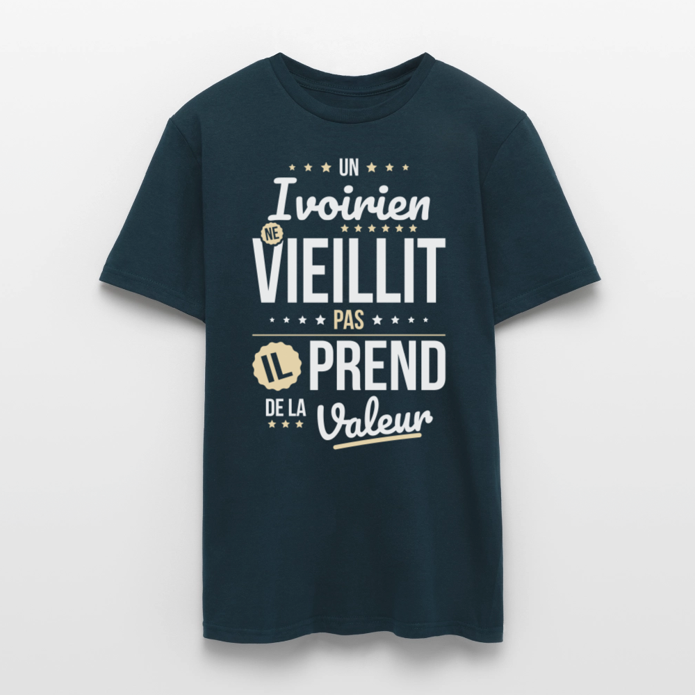 T-shirt Homme - Un Ivoirien ne vieillit pas - marine