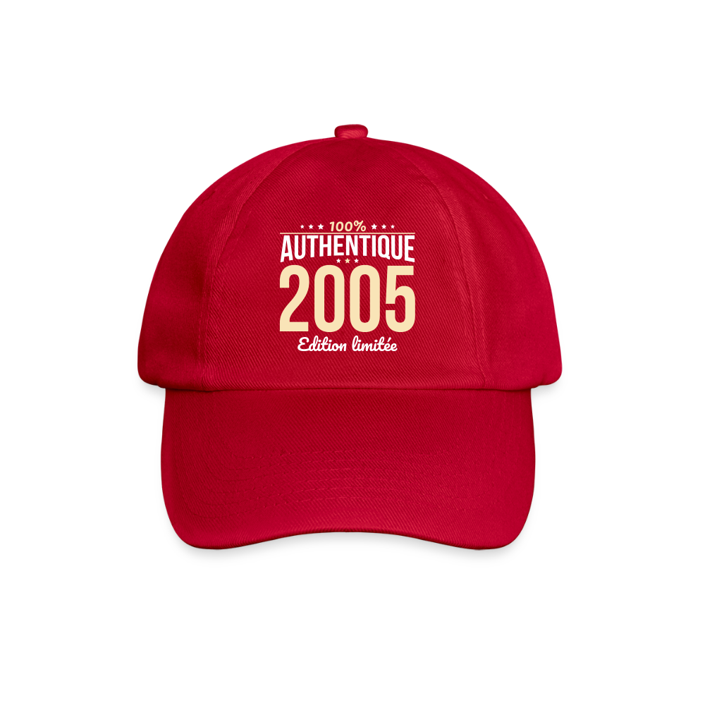 Casquette classique - Anniversaire 20 Ans - 100% Authentique 2005 - rouge classique