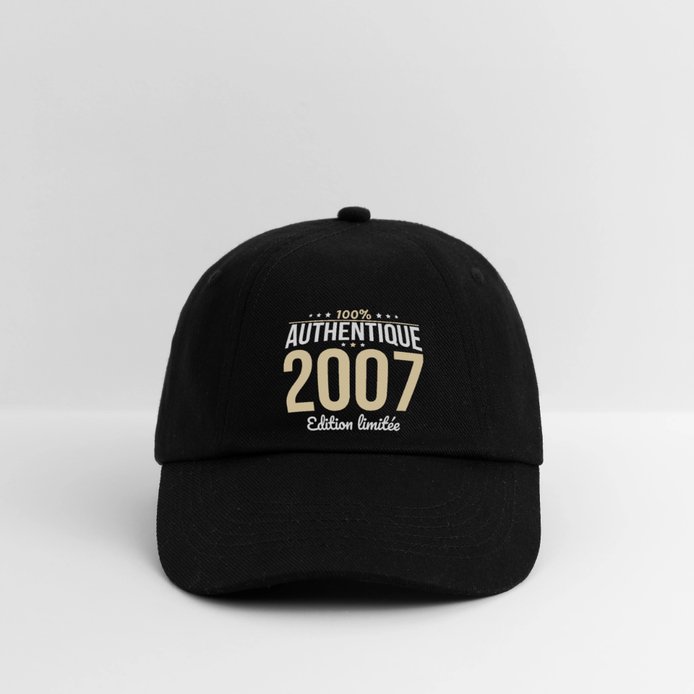 Casquette classique - Anniversaire 18 Ans - 100% Authentique 2007 - noir/noir
