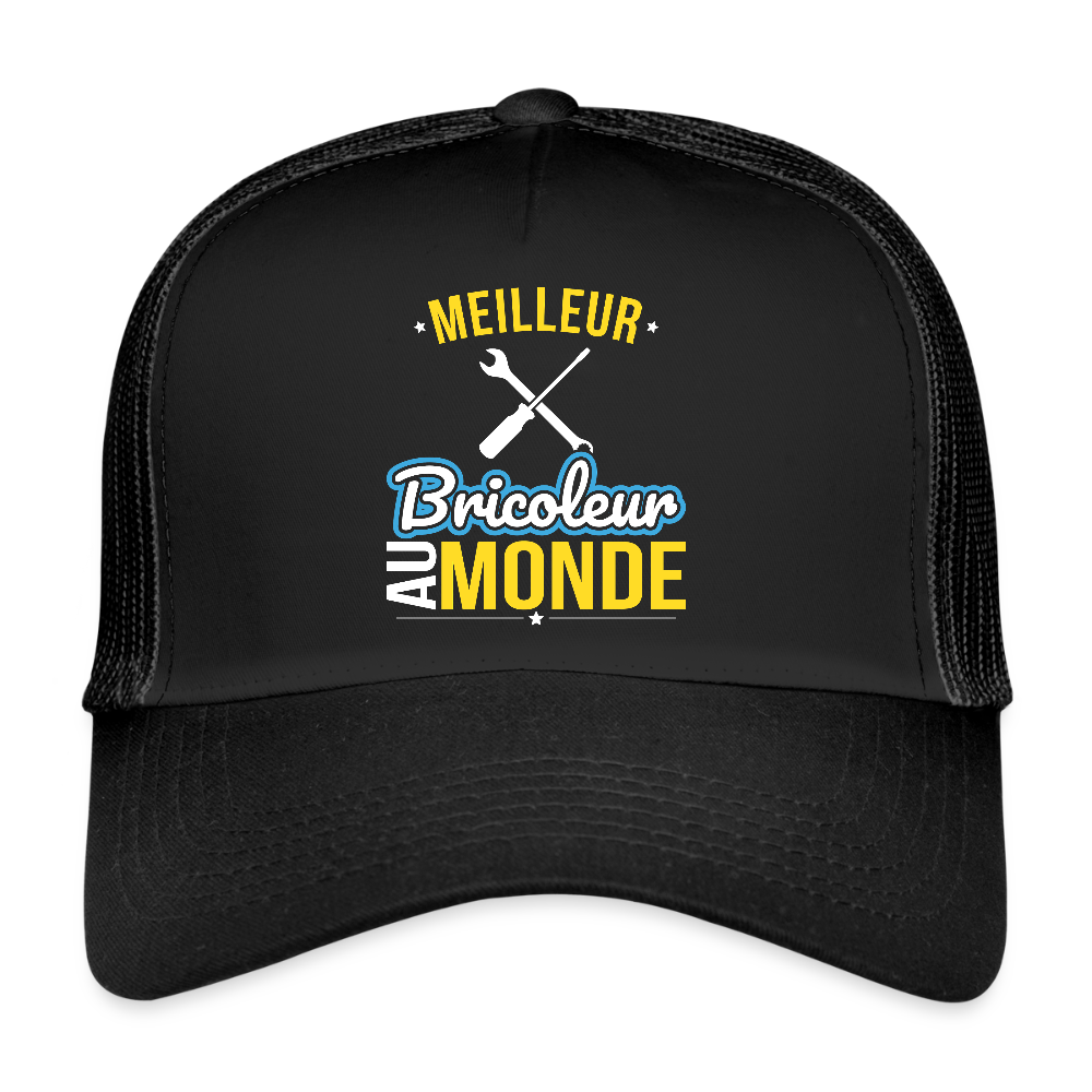 Casquette Trucker - Meilleur bricoleur au monde - noir/noir
