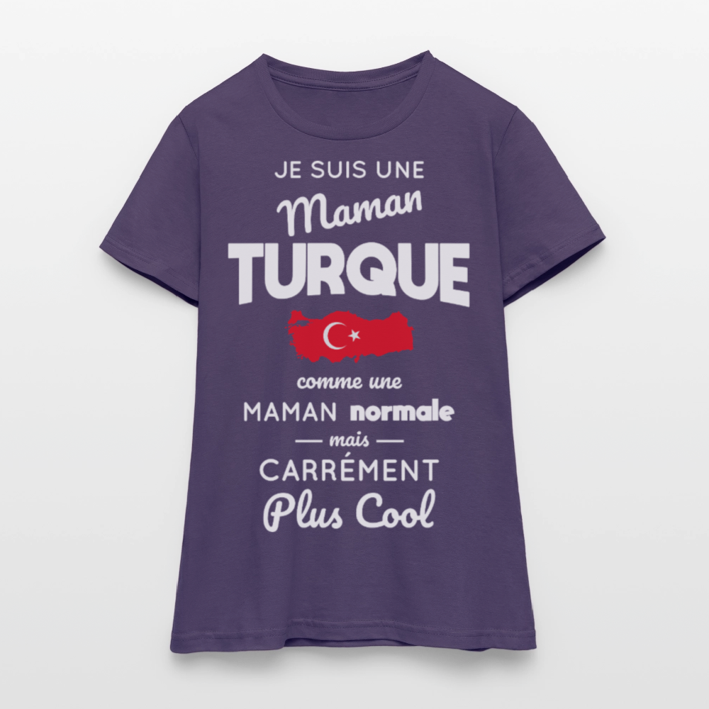 T-shirt Femme - Maman Turque plus cool - violet foncé
