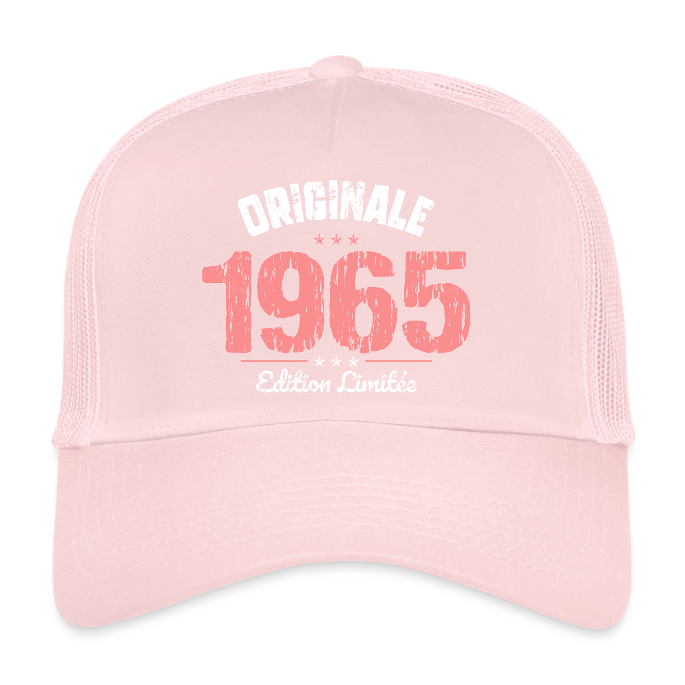Casquette Trucker - Anniversaire 60 Ans - Originale 1965 - rose pâle