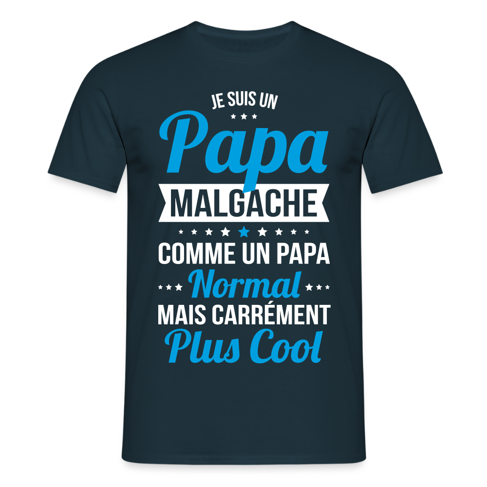 T-shirt Homme - Papa Malgache Plus Cool - marine